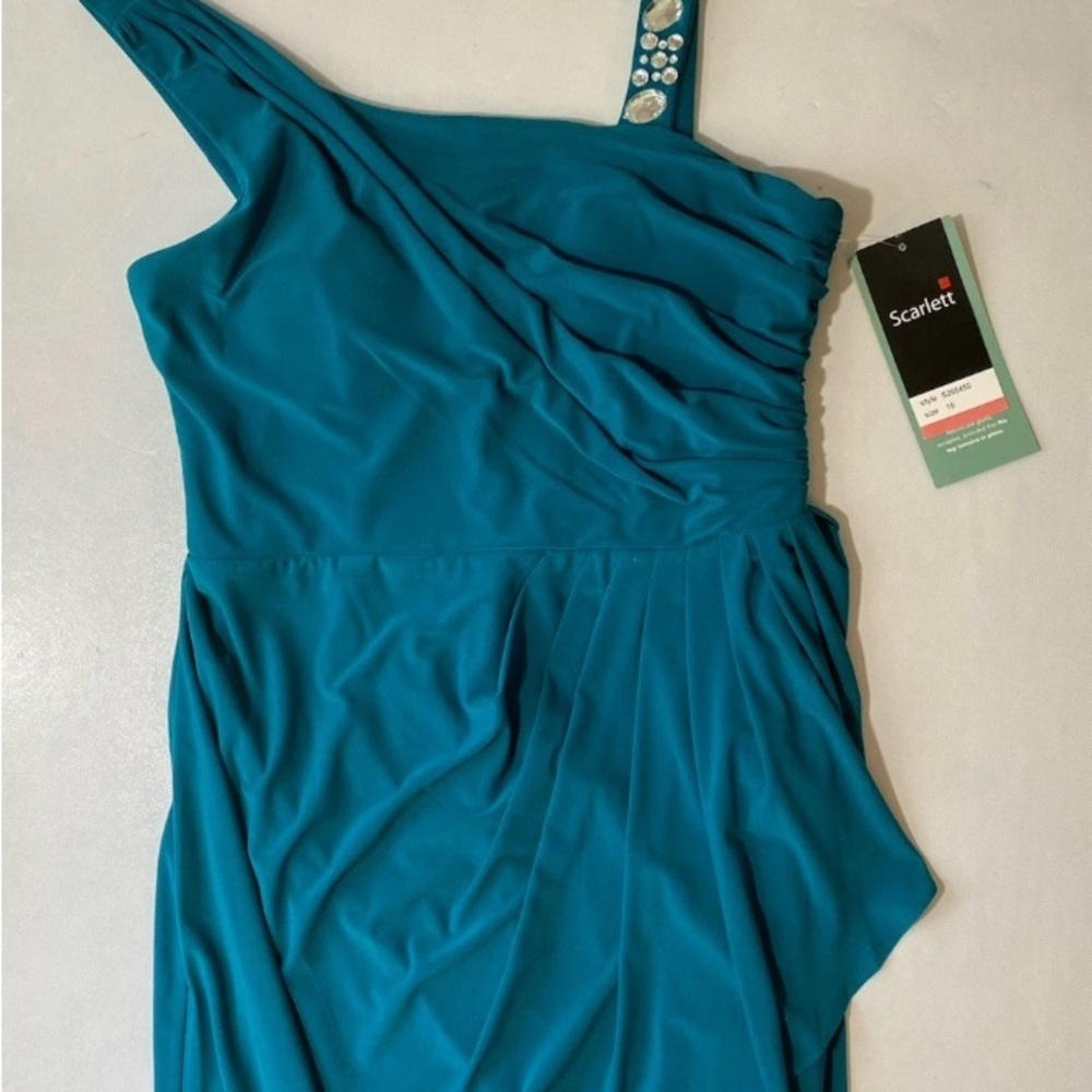 NEW Womens Scarlett Party/homecoming/prom Dress Teal Jewel Embellished Sz 16 - Picture 4 of 14